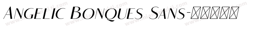 Angelic Bonques Sans字体转换
